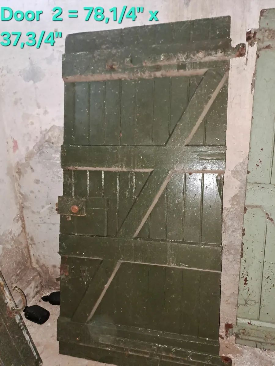 Old Heavy Oak Doors - Image 4