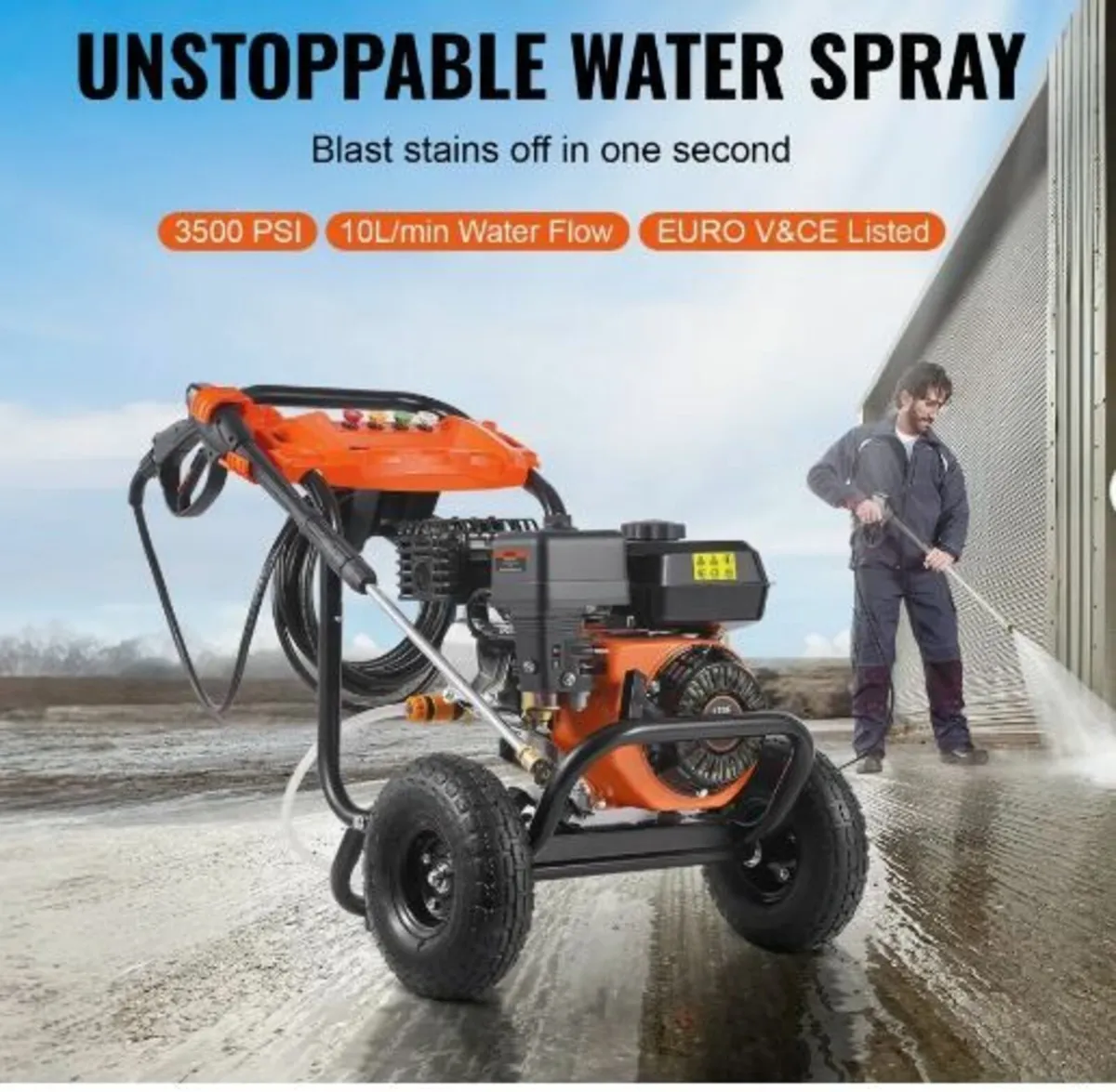 Gas Pressure Washer, 3500 PSI 10L/min - Image 2