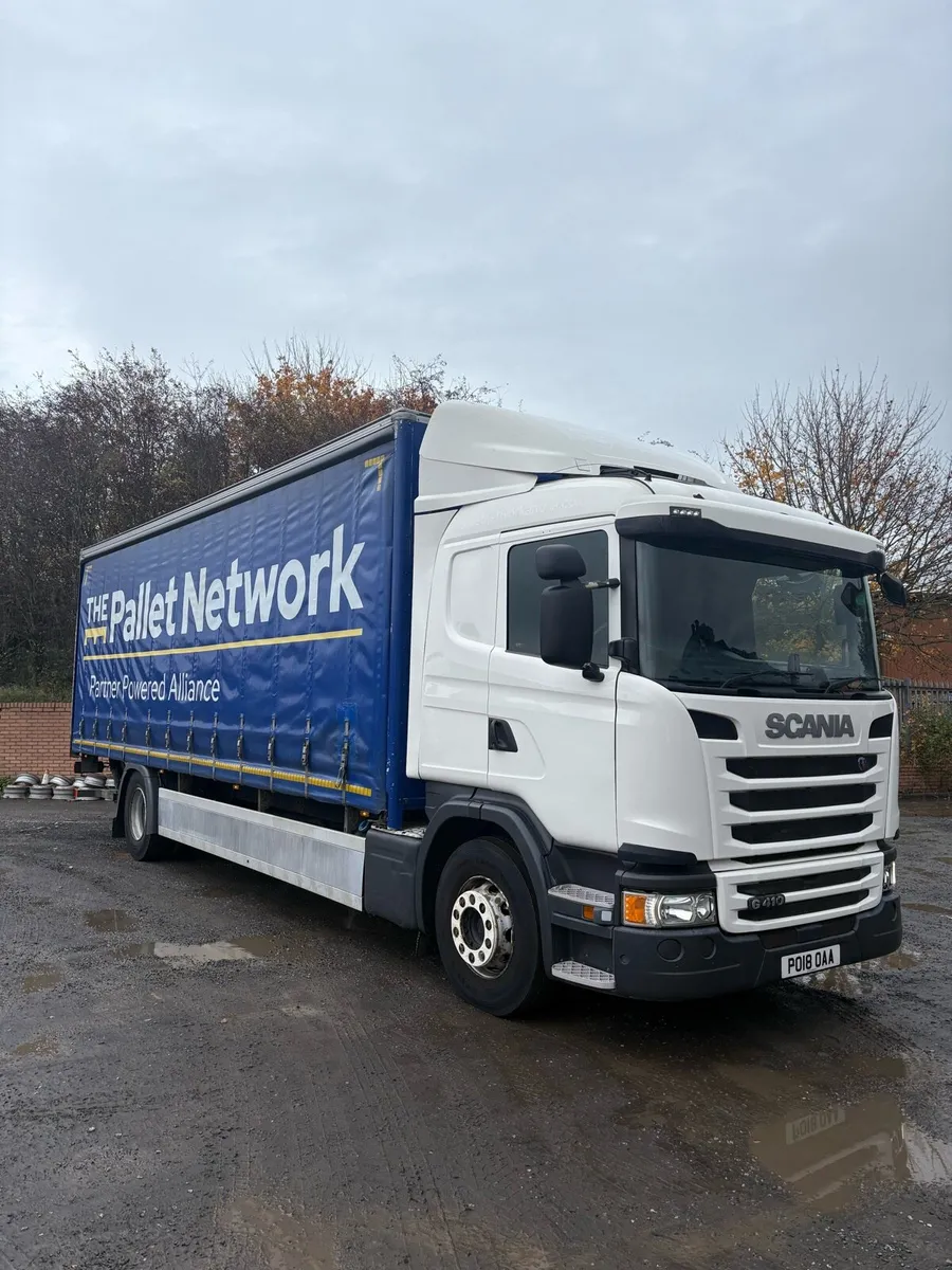 Scania G410 Curtainsider 2018 cantilever taillift - Image 1