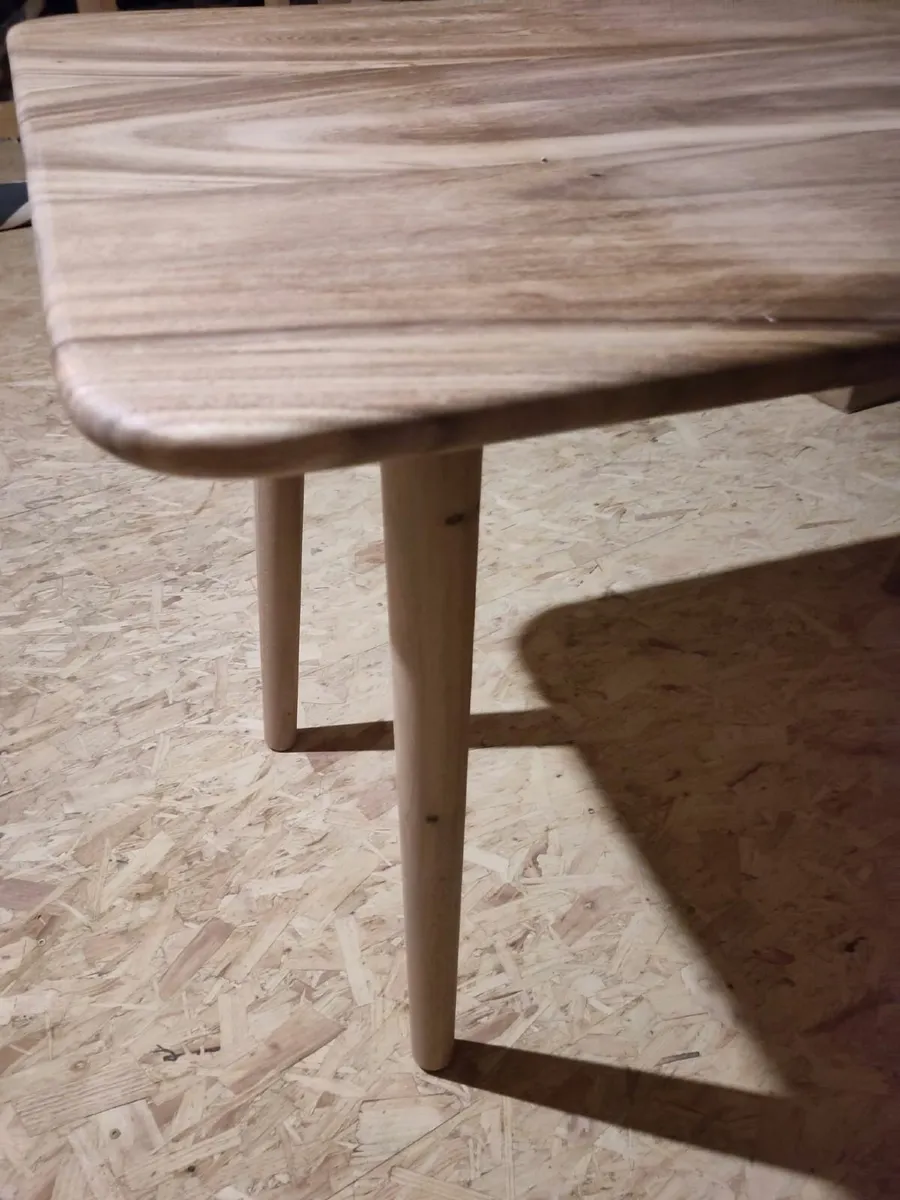 Dining table, solid wood, 130x81 cm - Image 4