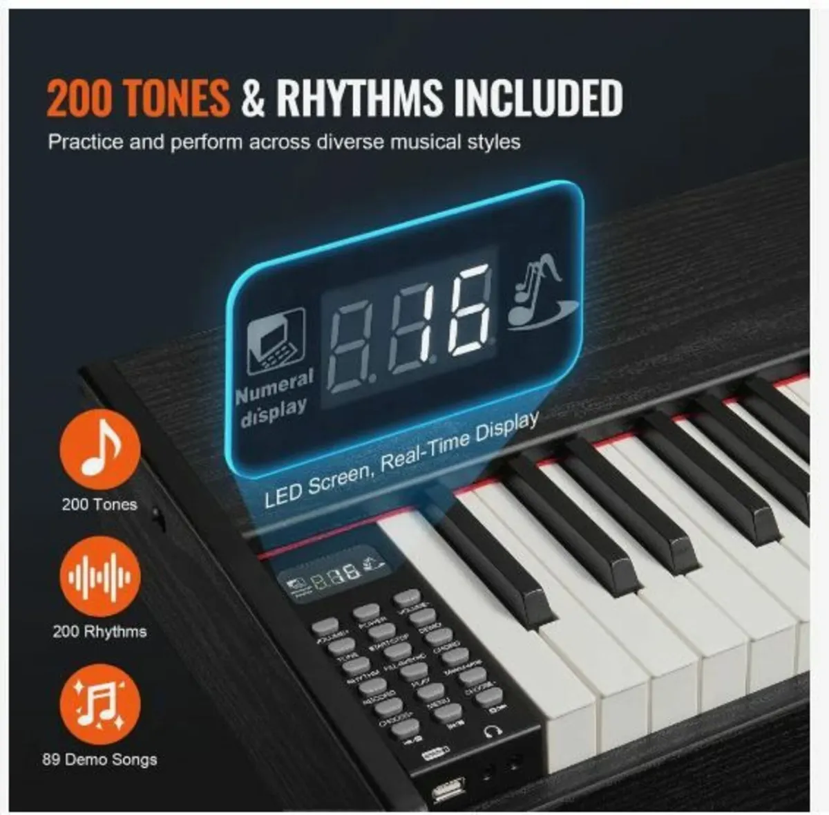 Weighted Digital Piano, 88 Key Fully - Image 2
