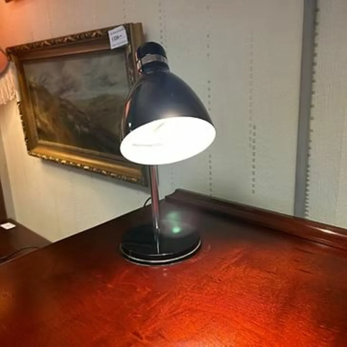 Vintage mid-century modern Tensor black desk lamp