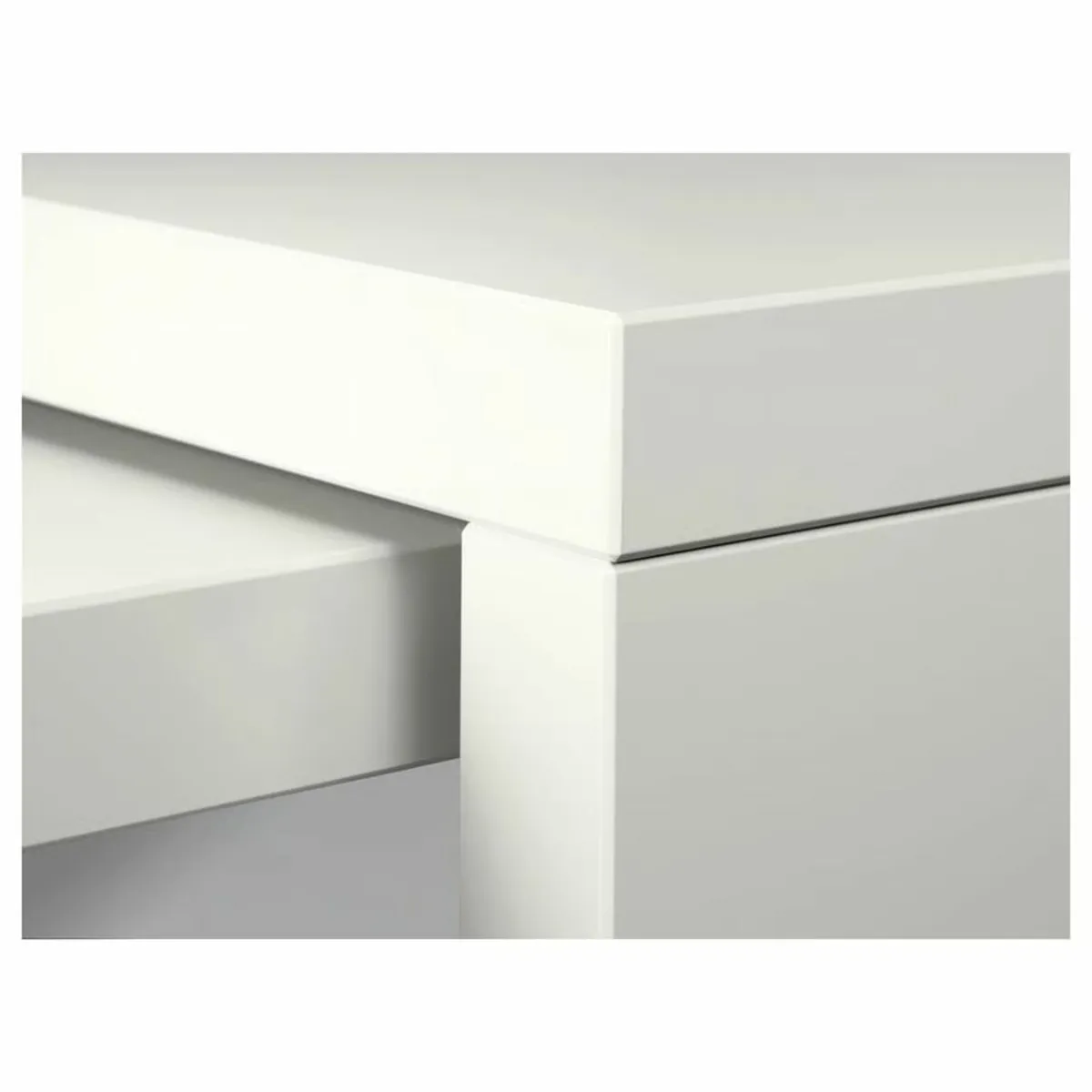 IKEA MALM desk with pull-out shelf, white, 151x65 - Image 2