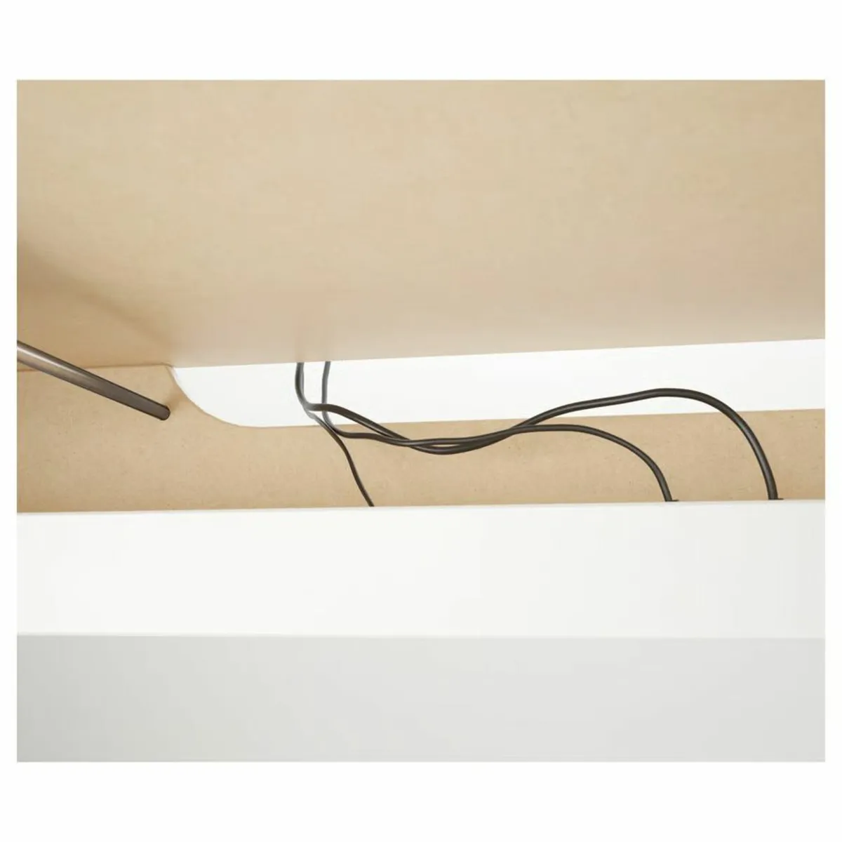 IKEA MALM desk with pull-out shelf, white, 151x65 - Image 4