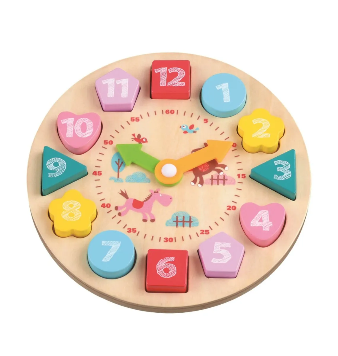 Learning Clock Teaching Hours Educational Toy NEW - Image 3