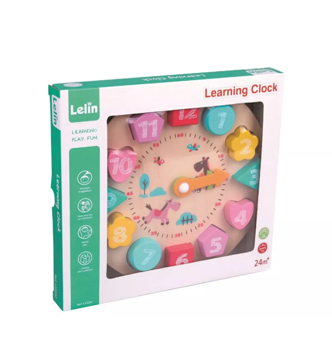 Learning Clock Teaching Hours Educational Toy NEW - Image 4