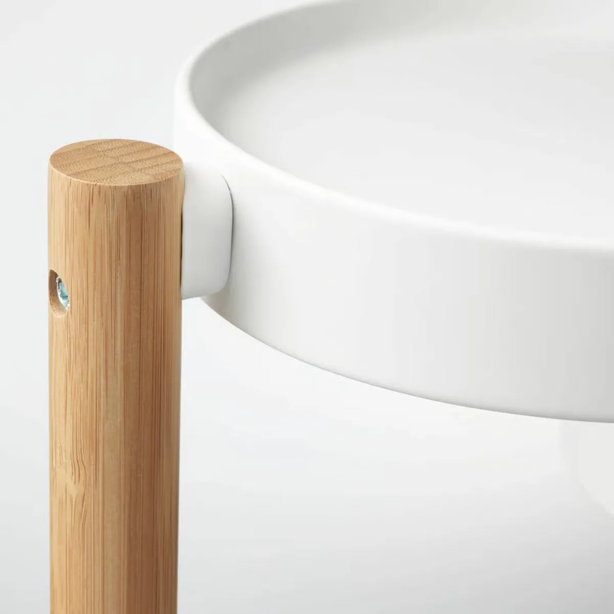 IKEA SATSUMAS Plant stand, bamboo/white, 78 cm - Image 3