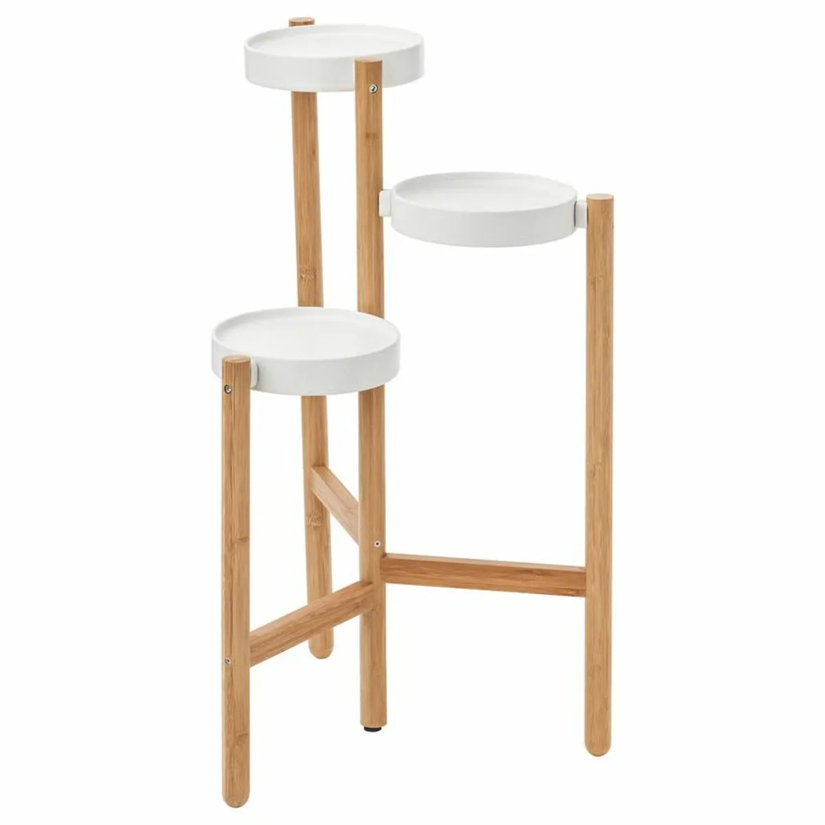 IKEA SATSUMAS Plant stand, bamboo/white, 78 cm - Image 4