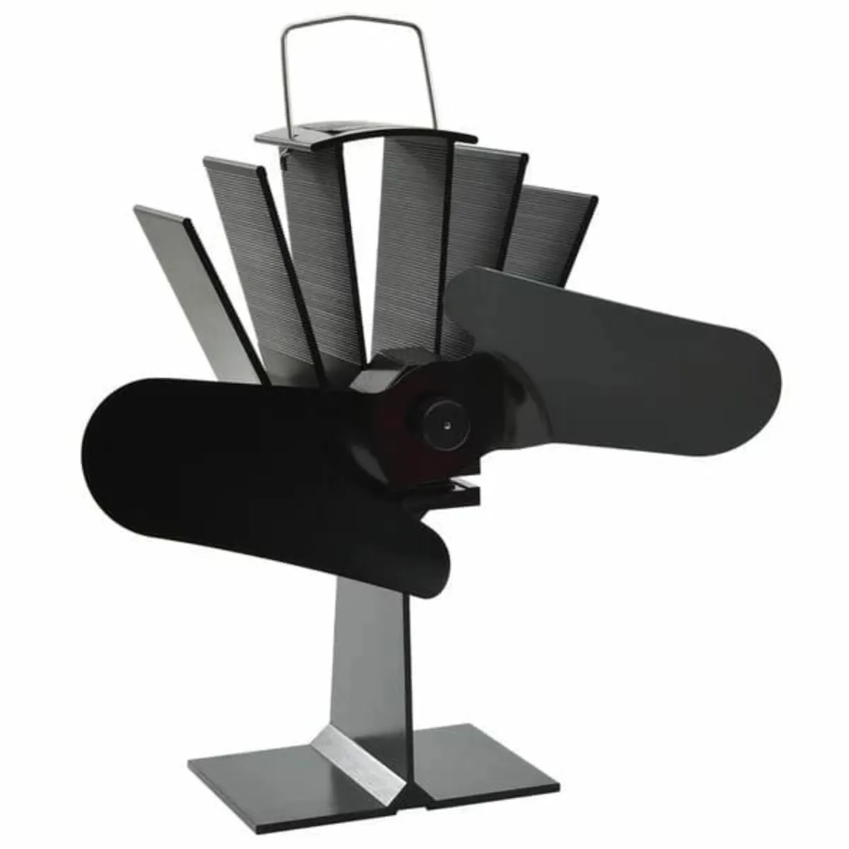 Heat Powered Stove Fan 2 Blades Black - Image 1