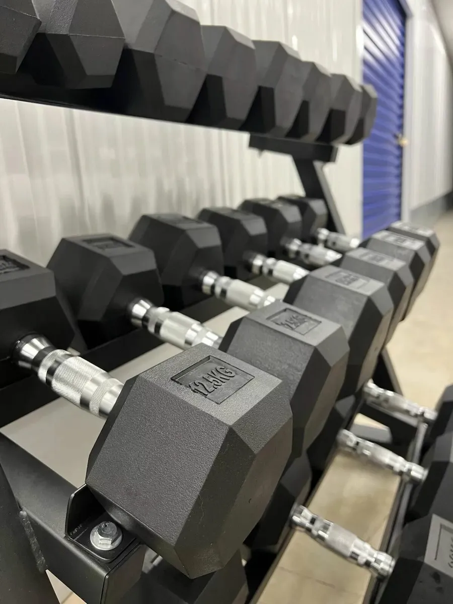 2.5-25kg Hex Dumbbell Set With 3 Tier Rack Stand - Image 4