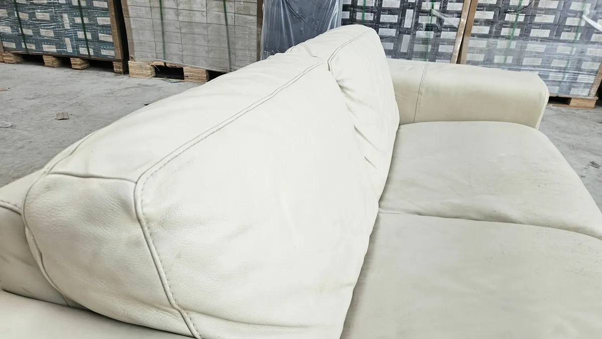 Used 3 plus 2 cream leather. - Image 3