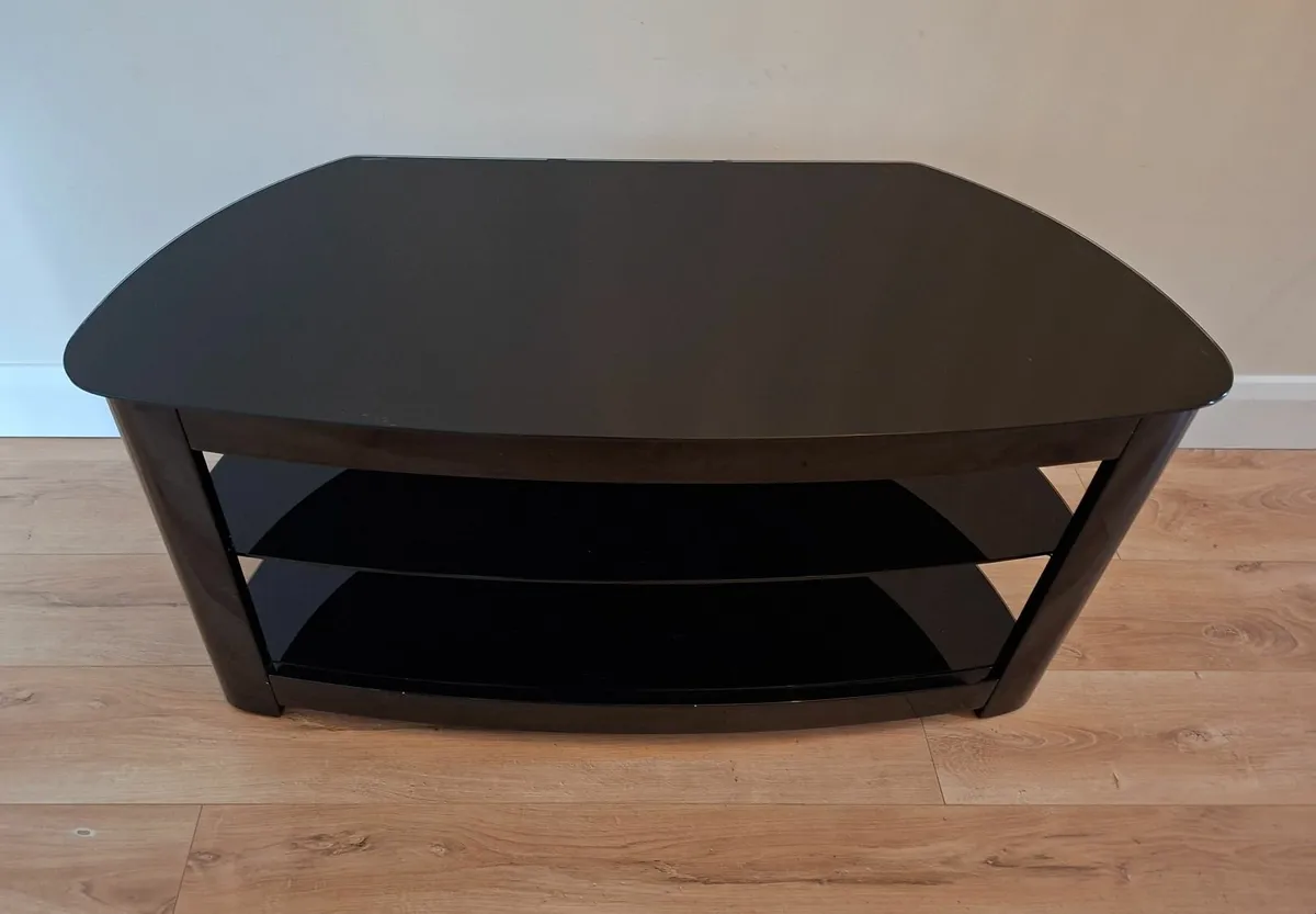 Black Glass TV Stand - Image 1