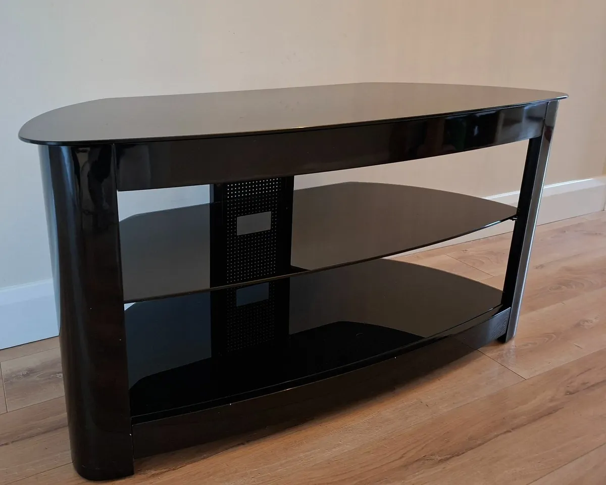 Black Glass TV Stand - Image 2
