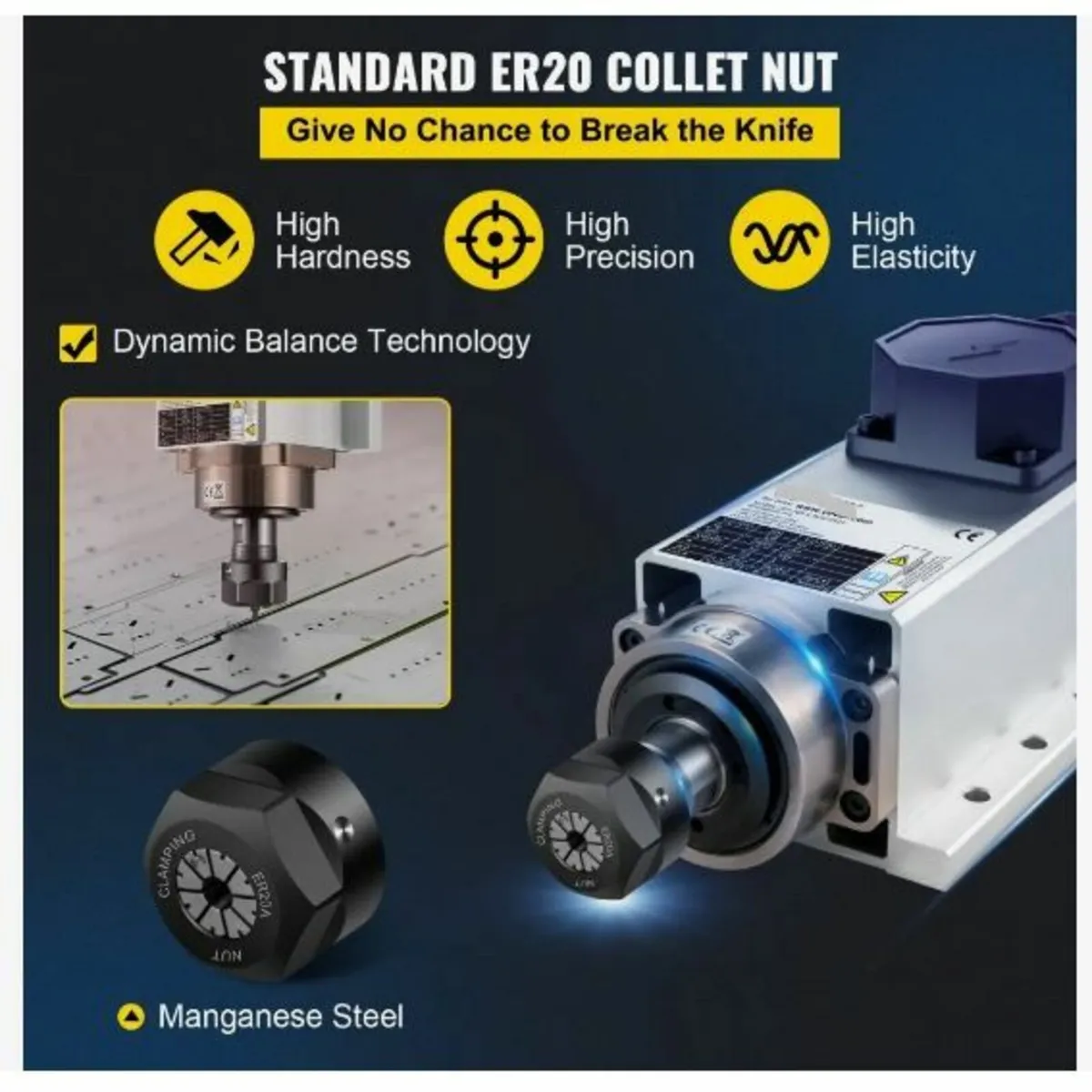 Air Cooled Spindle Motor 2.2KW - Image 3