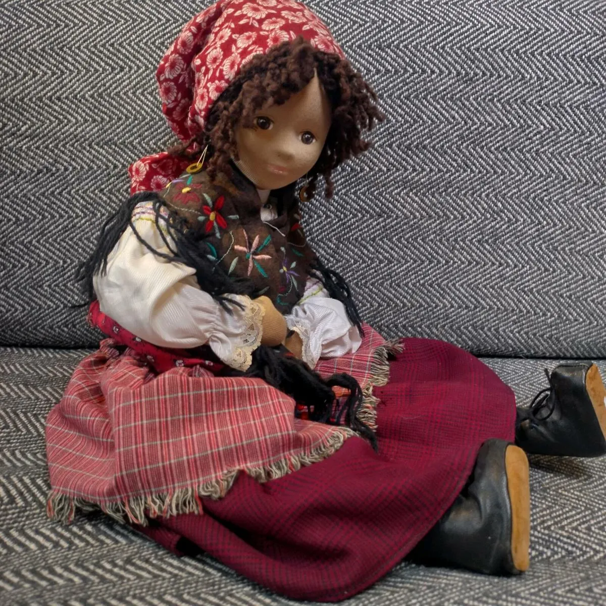 Antique Swiss Doll Handmade - Image 2