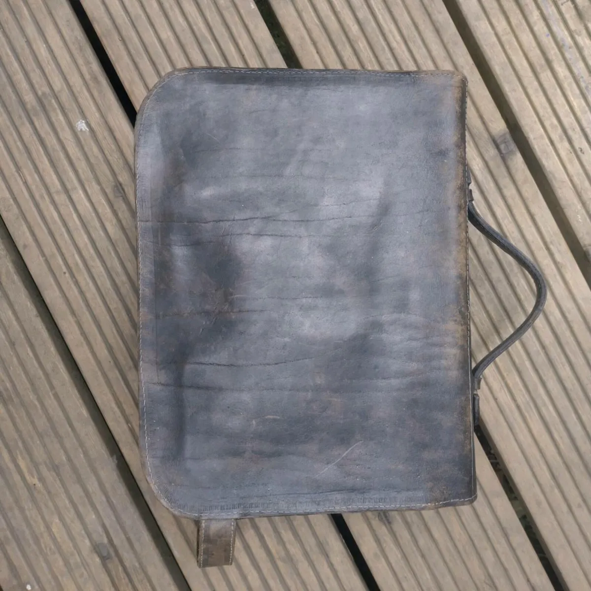 Antique Swiss Leather bag for bicycle - Image 4