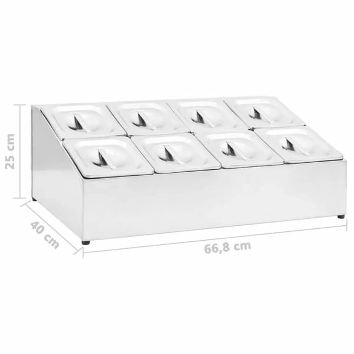 Gastronorm Container Holder with 8 GN 1/6 Pan Stai - Image 4