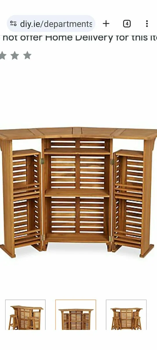 New wooden bar counter with storage - Image 1