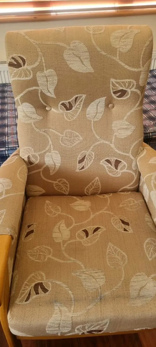 Wooden chair & Wooden stool - Image 1