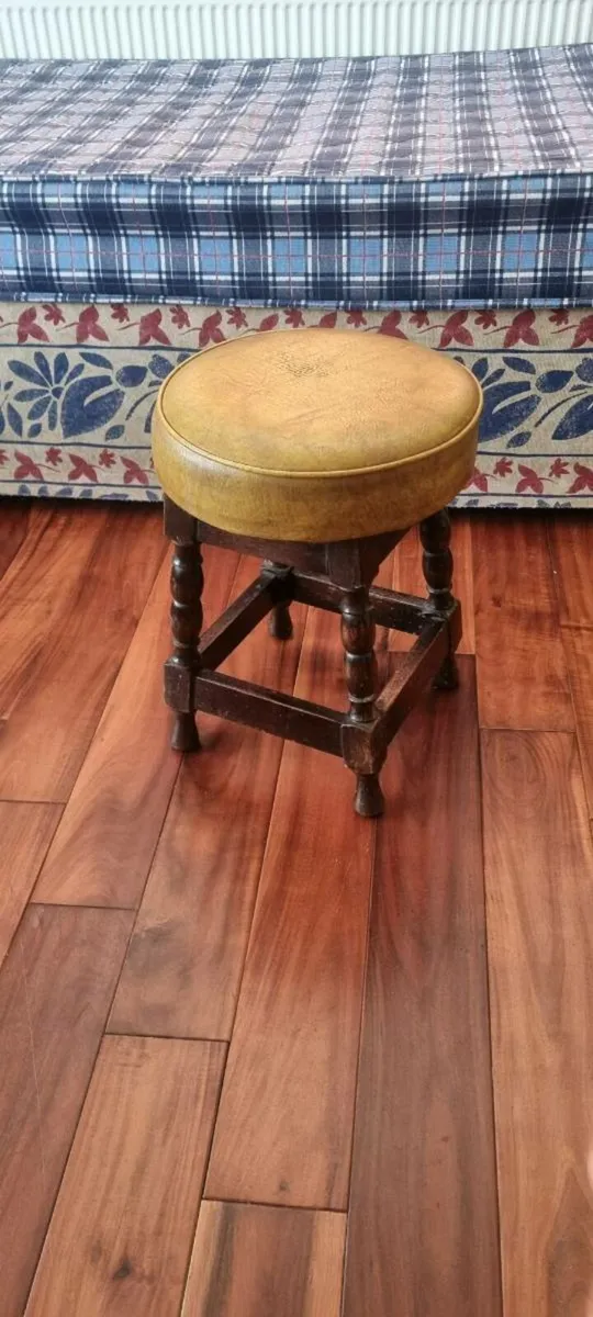 Wooden chair & Wooden stool - Image 4