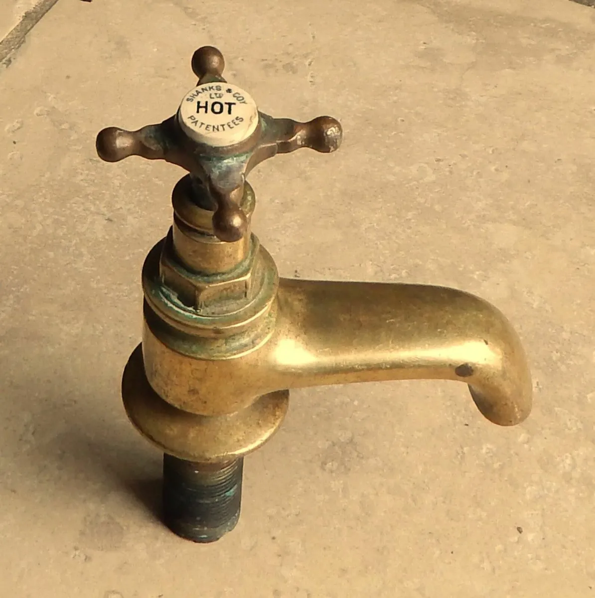 Vintage Shanks & Co Brass Bath Tap - Image 1