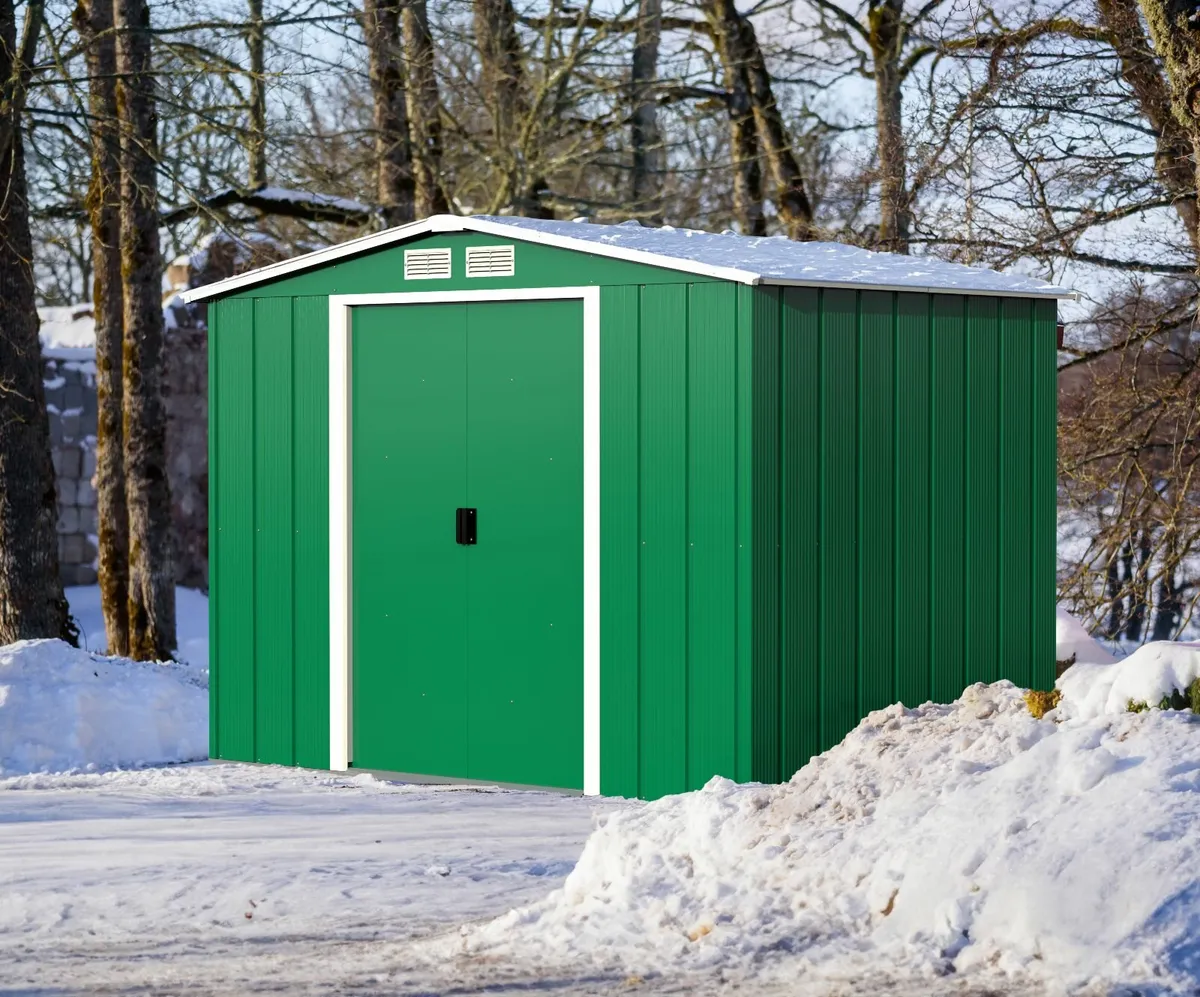 🌿 8×6 Steel ECO Garden Sheds – Free Delivery - Image 1