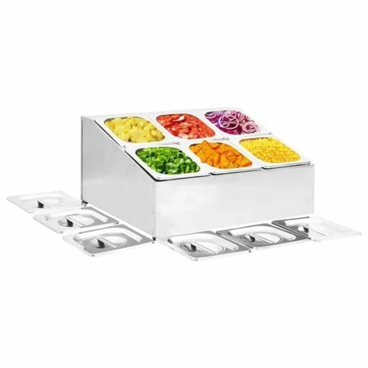 Gastronorm Container Holder with 6 GN 1/6 Pan Stai - Image 2