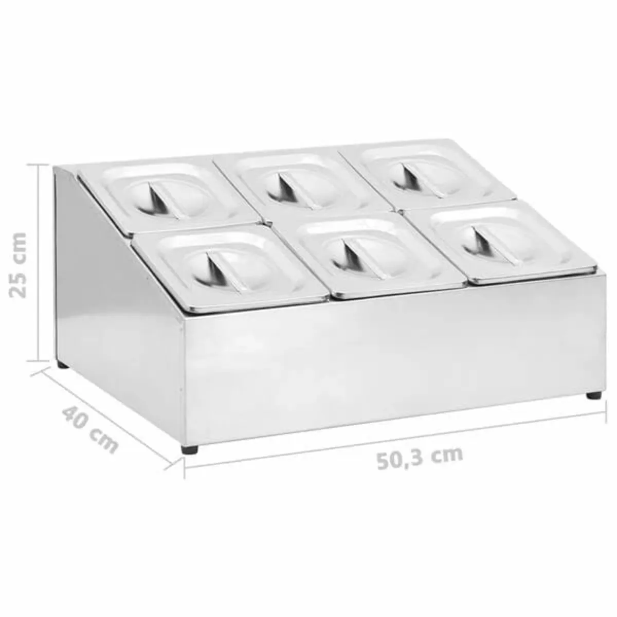 Gastronorm Container Holder with 6 GN 1/6 Pan Stai - Image 3