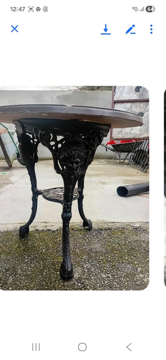 Cast iron black table - Image 1