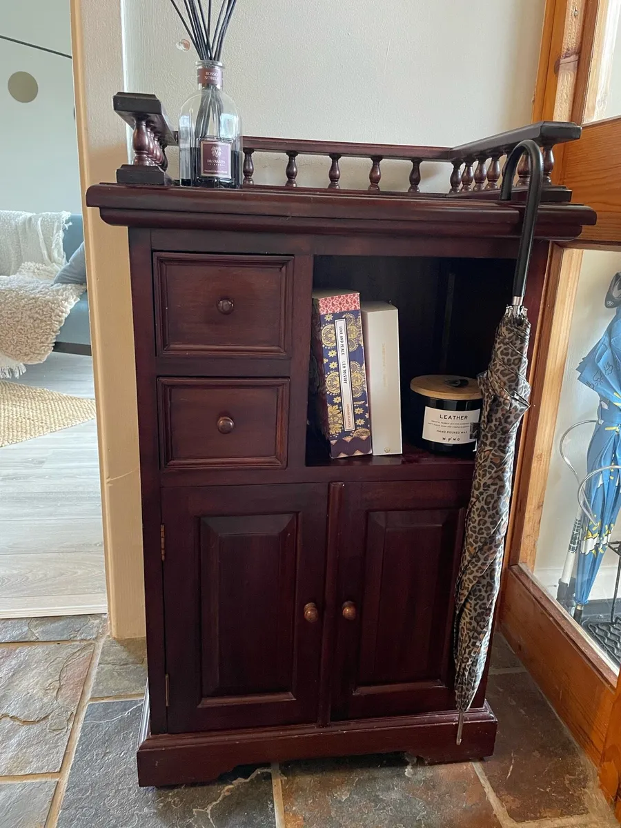 Mahogany hall / side cabinet - Image 1