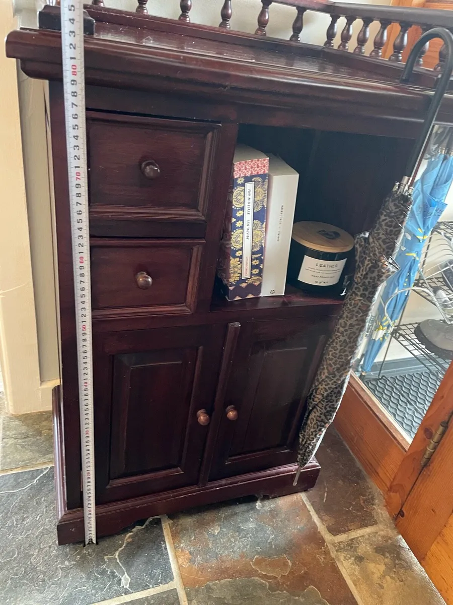 Mahogany hall / side cabinet - Image 3
