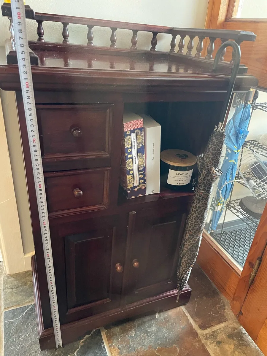 Mahogany hall / side cabinet - Image 4