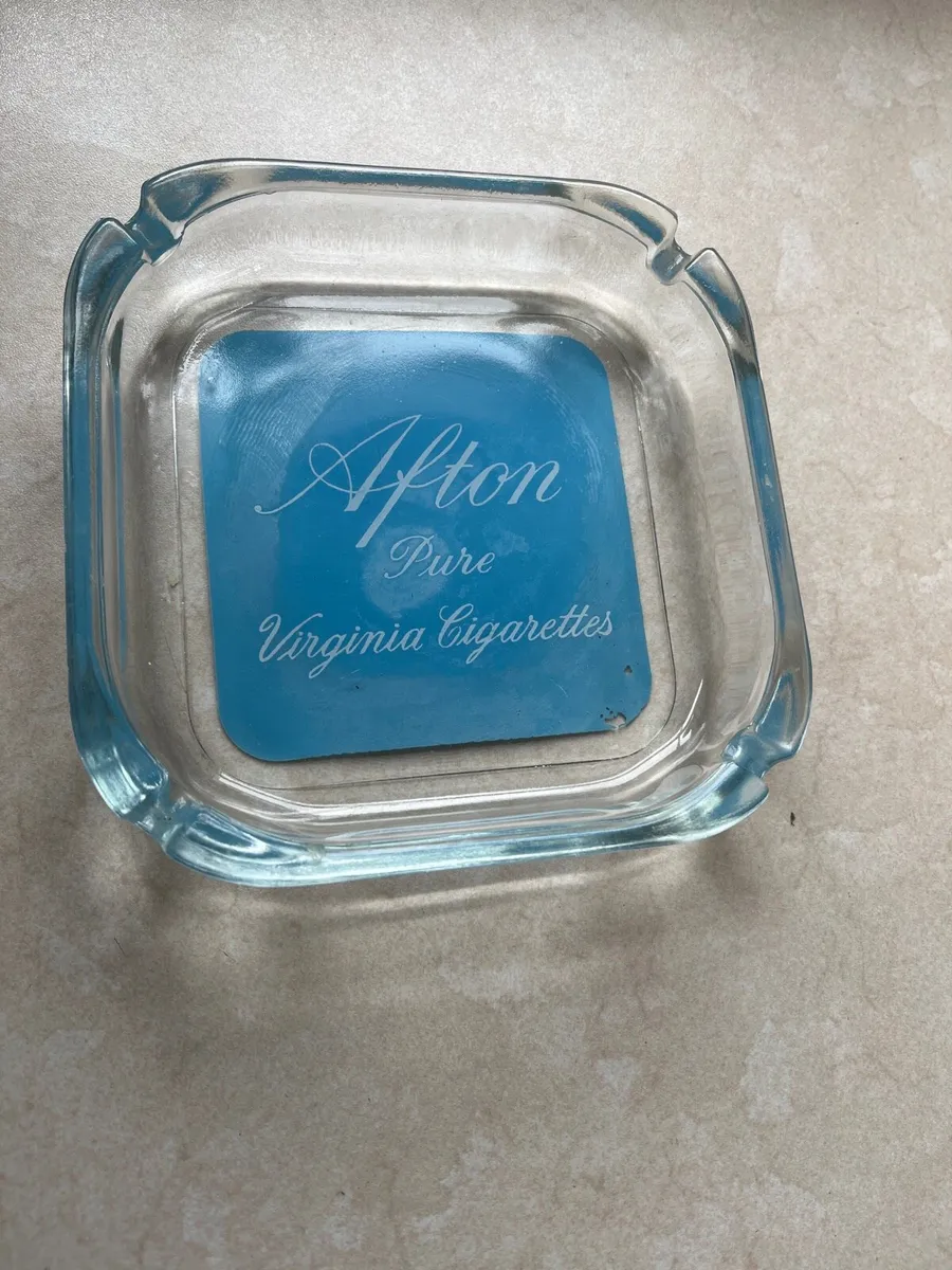 Afton pure Virginia cigarettes ash tray - Image 1