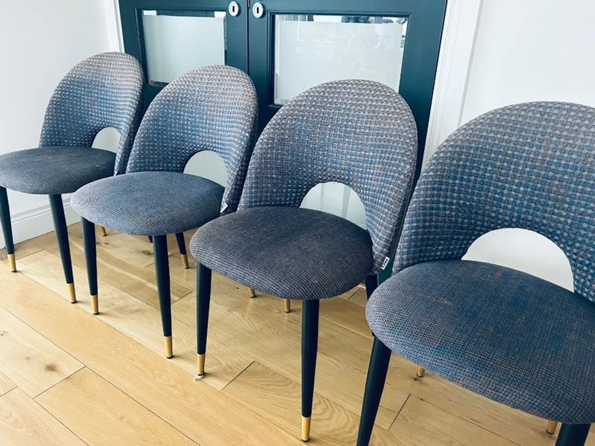 Hudson Dining Chairs x4 Navy - Image 1