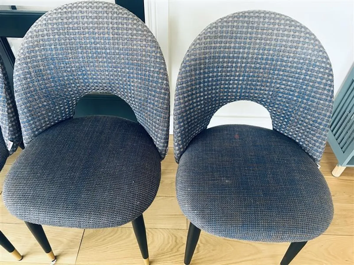 Hudson Dining Chairs x4 Navy - Image 2