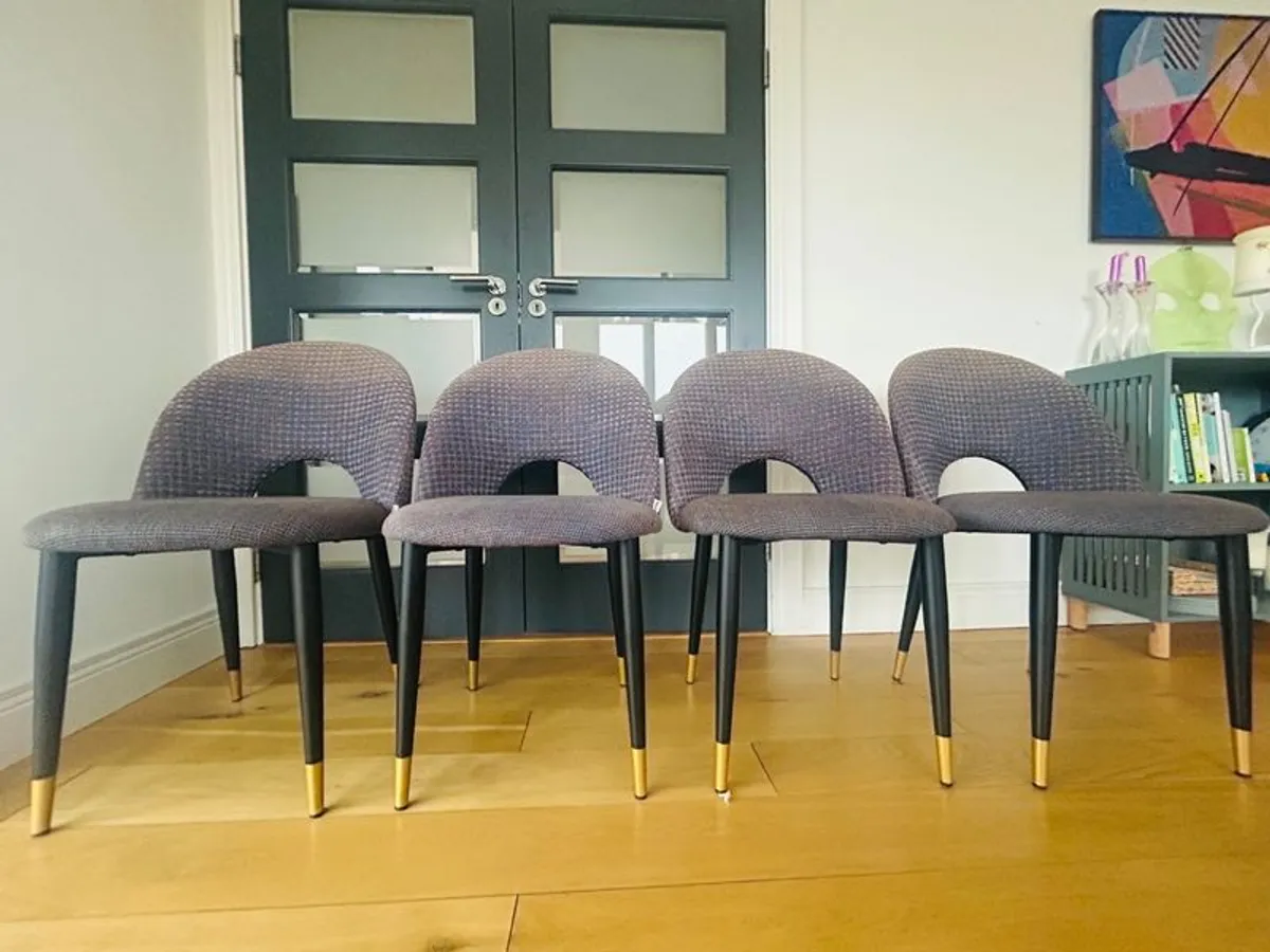 Hudson Dining Chairs x4 Navy - Image 3