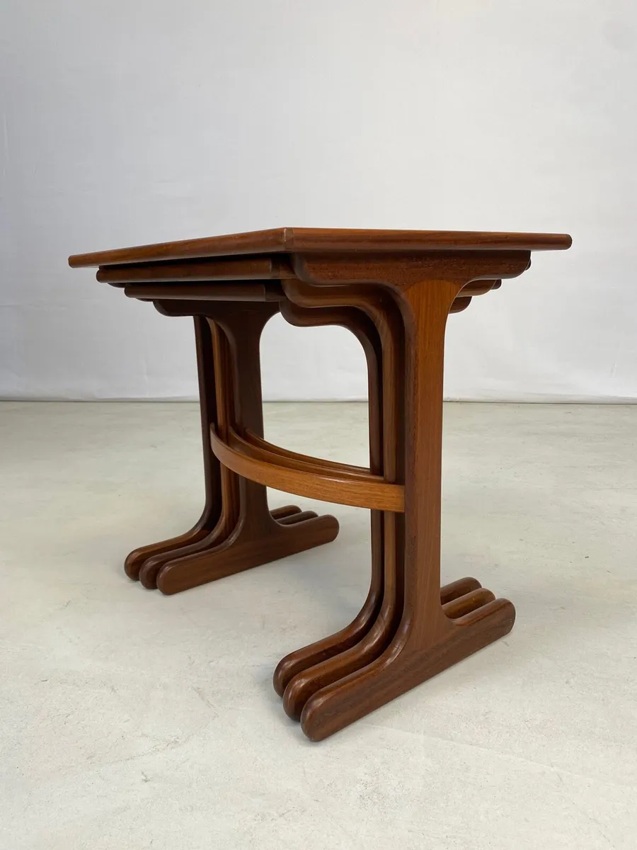 Mid Century Teak Astro G solan Nesting Tables - Image 4