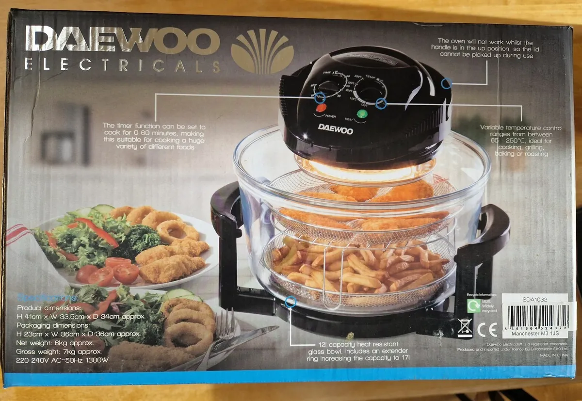 Daewoo Deluxe 17L 1300W Halogen Air Fryer - Image 2