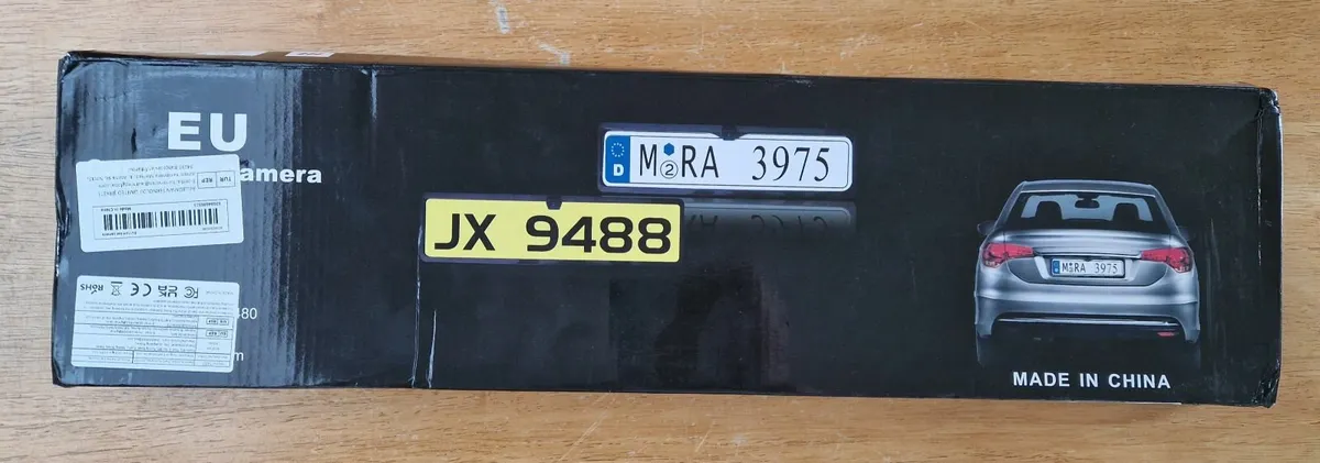 Registration Plate Frame with 12V Rear View Camera - Image 1