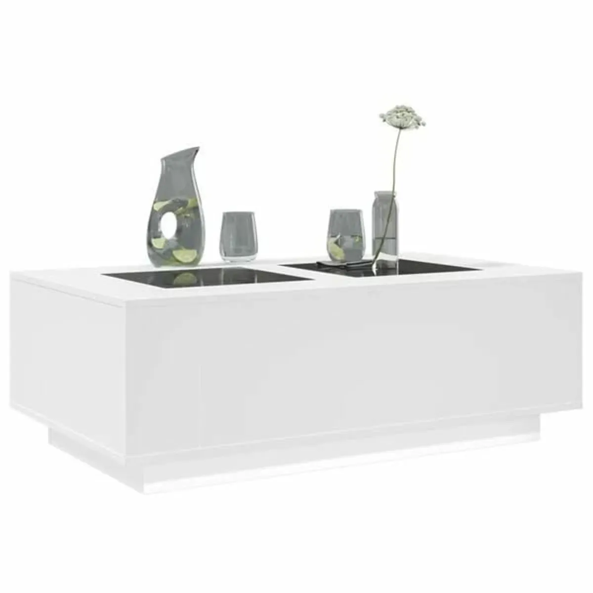 Coffee Table with Infinity LED White 116x69x40 cm - Image 3