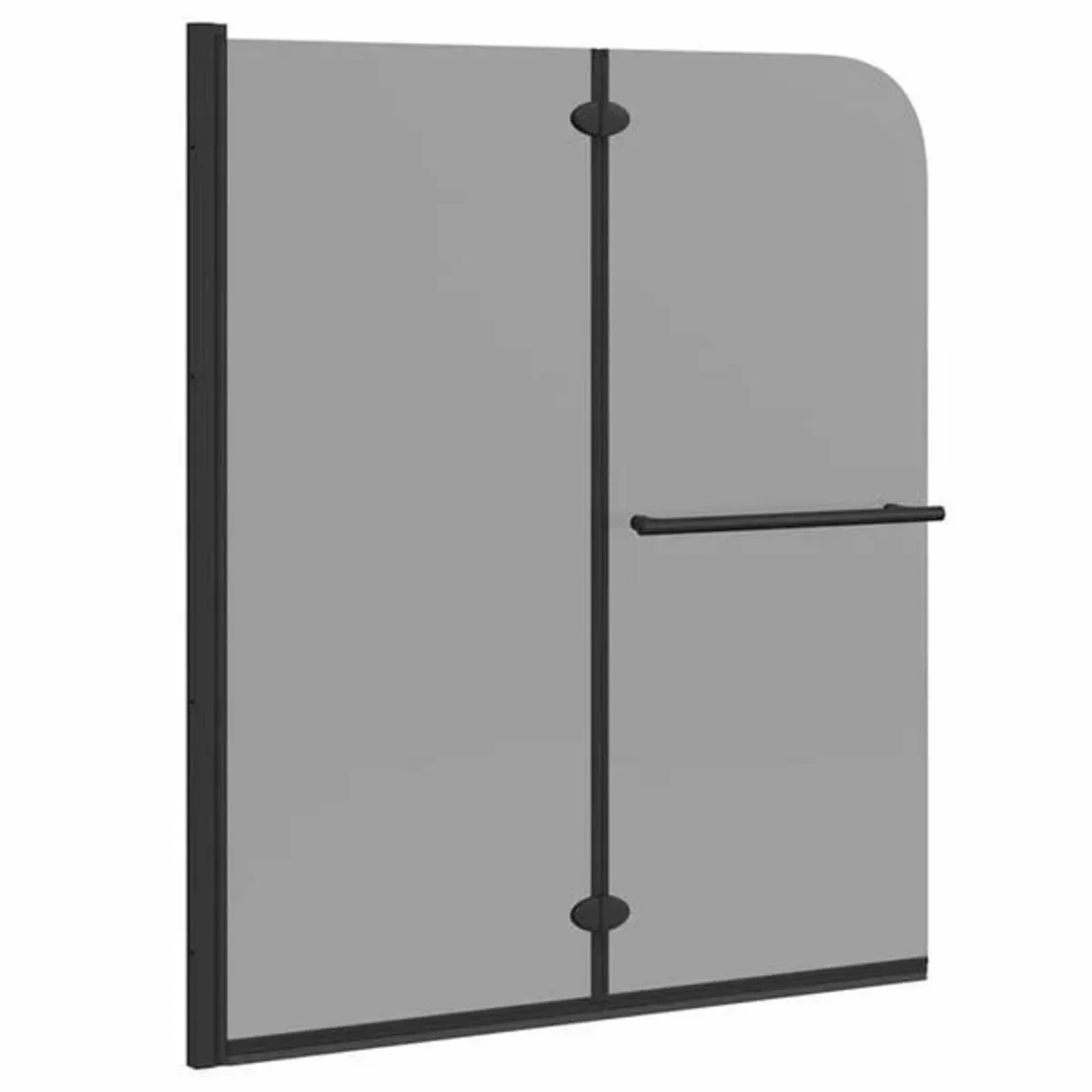 Folding Shower Enclosure 2 Panels ESG 95x140 cm Bl - Image 1