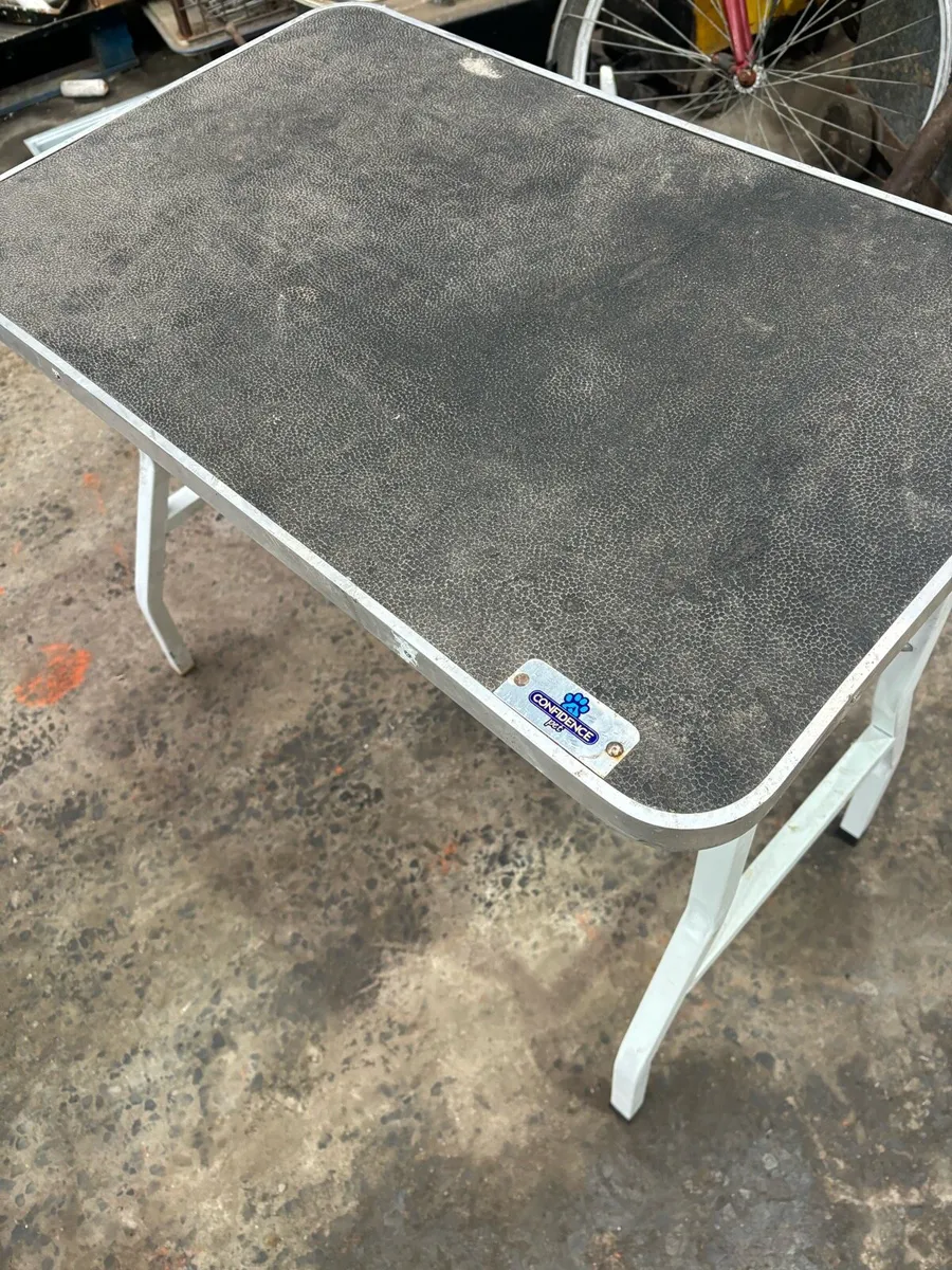 Dog grooming table