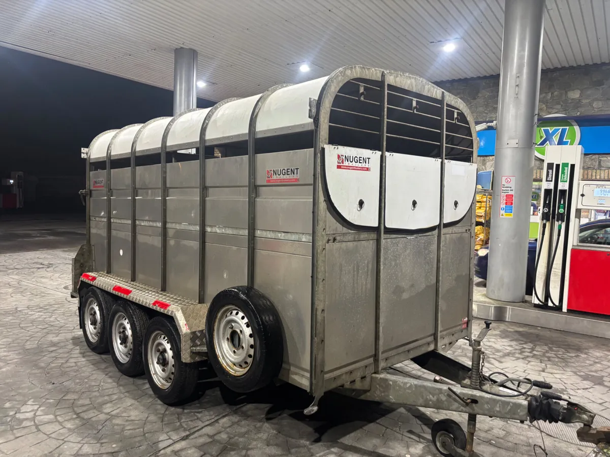 nugent 12ft tri axle livestock trailer - Image 1