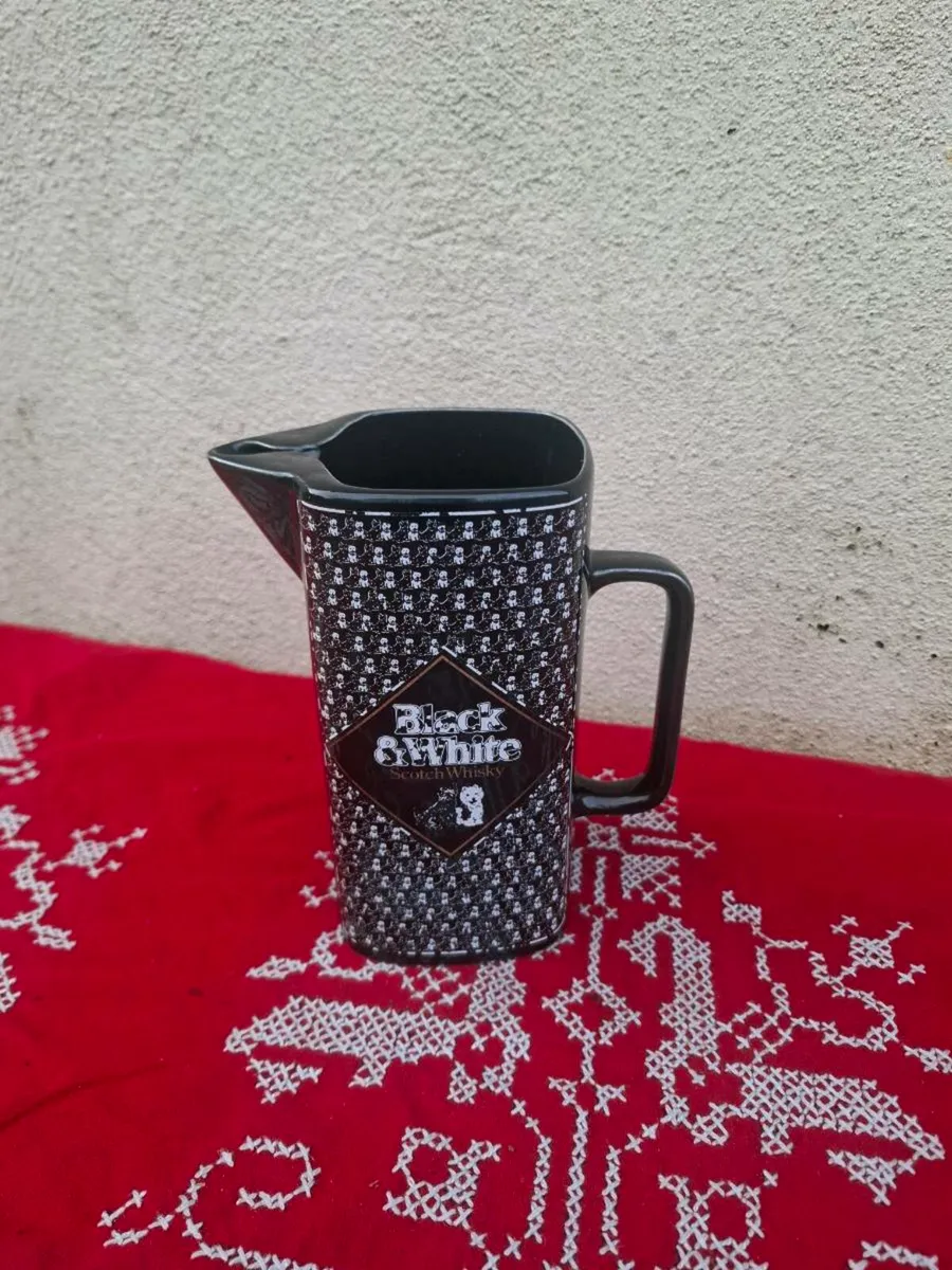 Black and white whiskey pitcher postage possible - Image 1