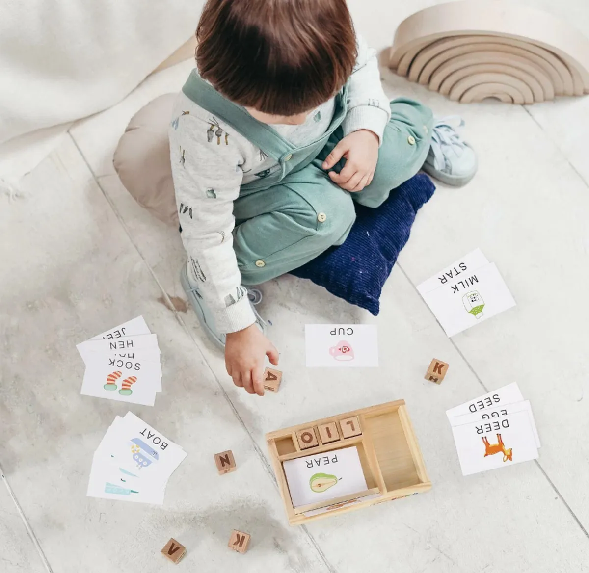 Wooden Spelling Game, Learning for Children 3+ - Image 2