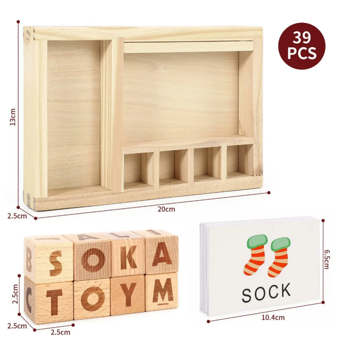Wooden Spelling Game, Learning for Children 3+ - Image 3