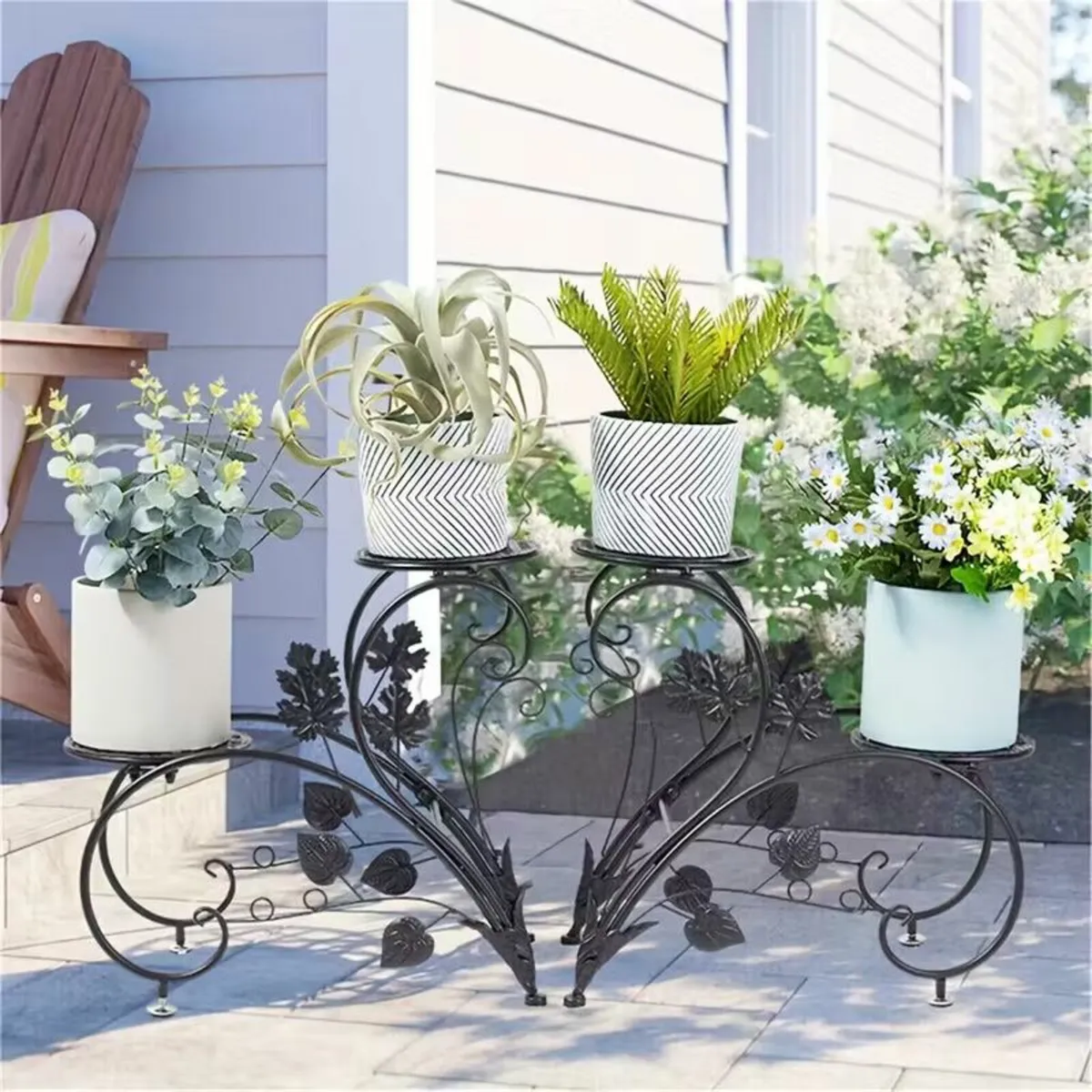 Metal Plant Stand 2pcs Corner Shelf for Indoor - Image 3