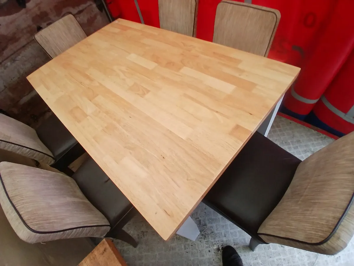 Table new/(6)..chairs ....delivered - Image 1