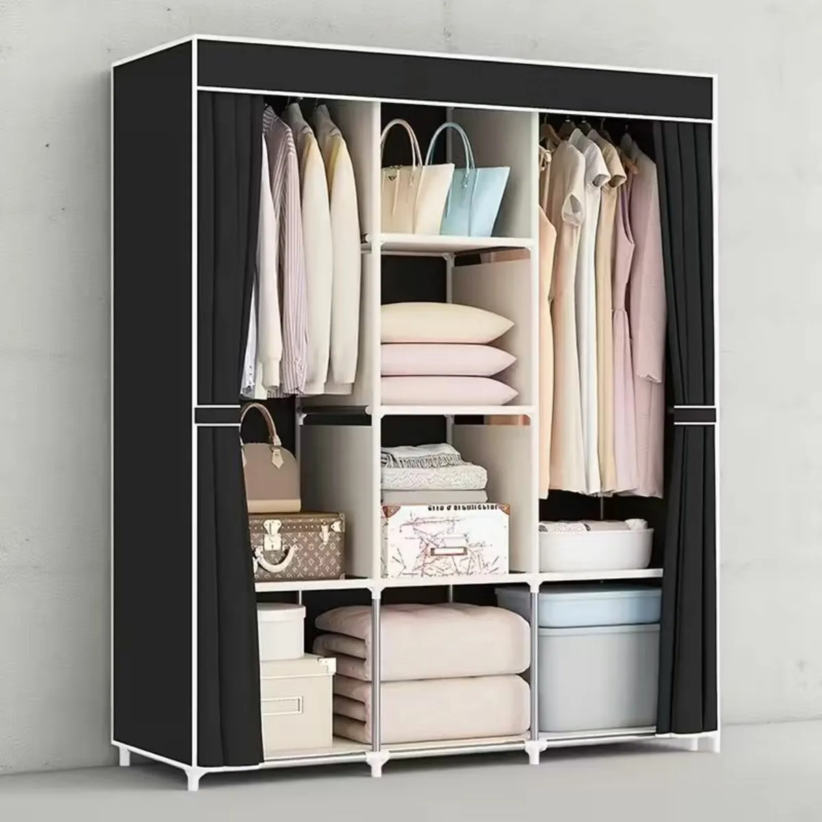 Heavy Duty Wardrobe Cabinet Metal Frame Design - Image 3