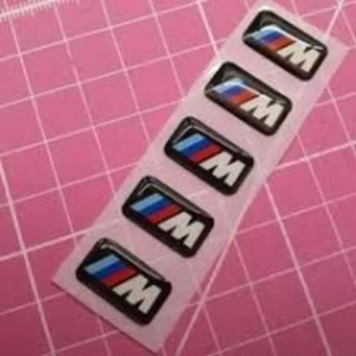 5PCS BMW M Sport Wheel Alloy Badge 3D Emblem Stick